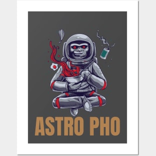 astronaut eating pho sho Posters and Art